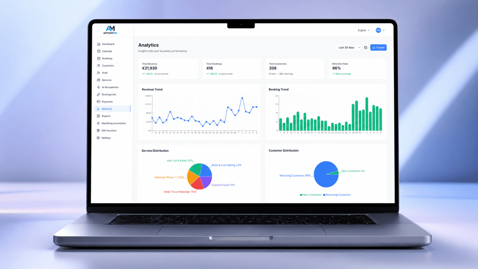 AppointMe platform on devices